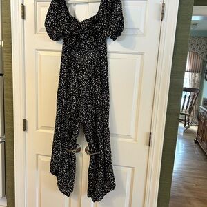 Miami Black and White backless jumpsuit